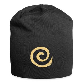 Spirale - Jersey-Beanie - Schwarz - Vorne