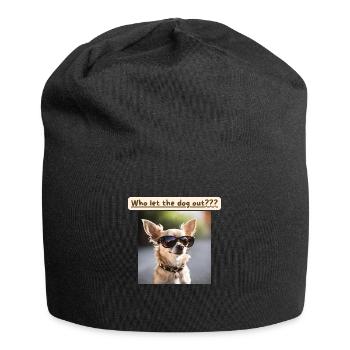 Chihuahua, Who let the dog out - Jersey Beanie - black - Front