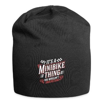 Design de -moto cool et amusant - Bonnet en jersey - noir - Devant