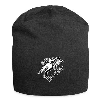 Kangaroo With Jetpack - Boost Design - Jersey Beanie - charcoal grey - Front