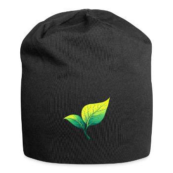 Natur - Jersey-Beanie - Schwarz - Vorne