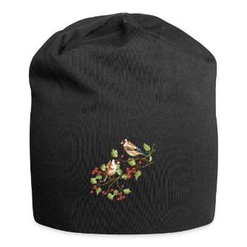 Bunte Vögel - Jersey-Beanie - Schwarz - Vorne