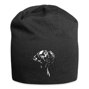 Bullmastiff Silhouette Dog Dog Wilsigns - Jersey Beanie - black - Front