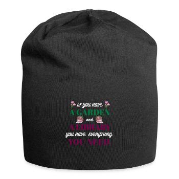 Garten-Spruch - Jersey-Beanie - Schwarz - Vorne