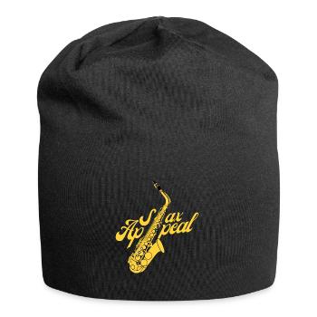 Saxofon Shirt Saxophon Spruch Sax Appeal Saxophone - Jersey Beanie - black - Front