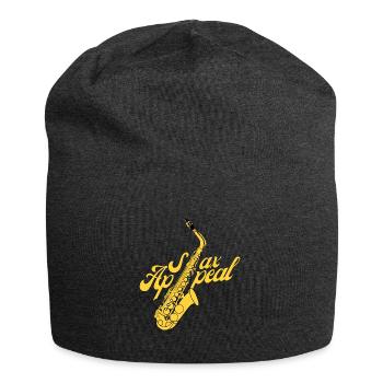 Saxofon Shirt Saxophon Spruch Sax Appeal Saxophone - Jersey Beanie - charcoal grey - Front