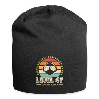 Level 47 - Jersey Beanie - black - Front