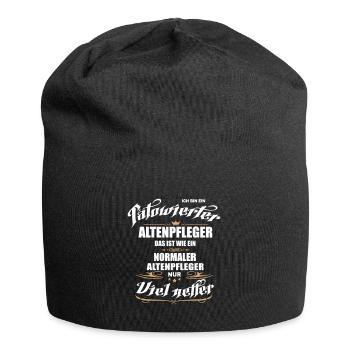 Tätowierter Altenpfleger ist netter! Altenpflege. - Jersey-Beanie - Schwarz - Vorne