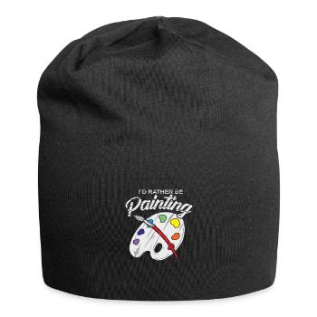 Painter Artist Brushes Mixed Pallet Gift - Jersey Beanie - black - Front