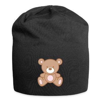 ours en peluche - Bonnet en jersey - noir - Devant