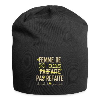 Anniversaire 50 ans - Bonnet en jersey - noir - Devant