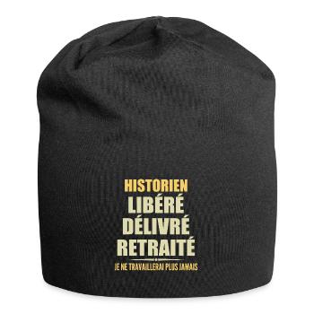 Historiker feiert seinen Ruhestand mit humorvollem Geschenk - Jersey-Beanie - Schwarz - Vorne
