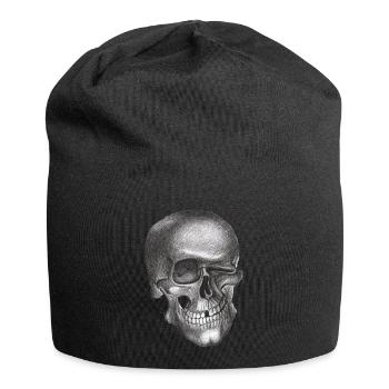 Winking Skull - Skull - Jersey Beanie - black - Front
