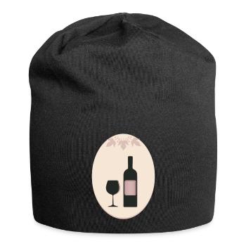 wein - Jersey-Beanie - Schwarz - Vorne