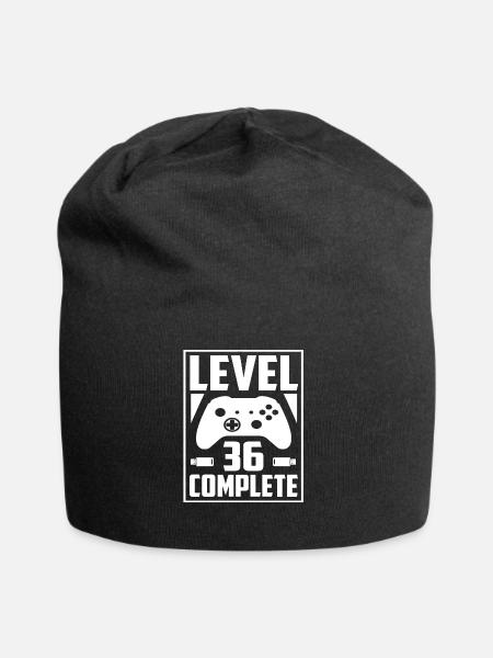 Level 36 Complete - Jersey Beanie - black