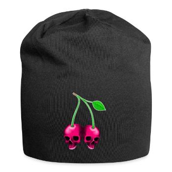 Crâne Cherry Pink - Bonnet en jersey - noir - Devant