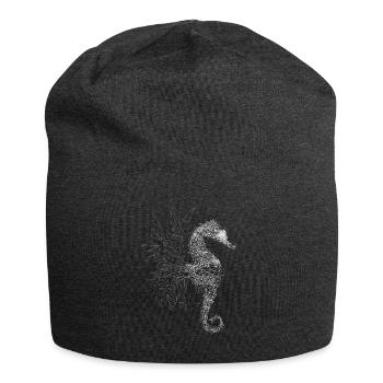 sea horse - Jersey Beanie - charcoal grey - Front