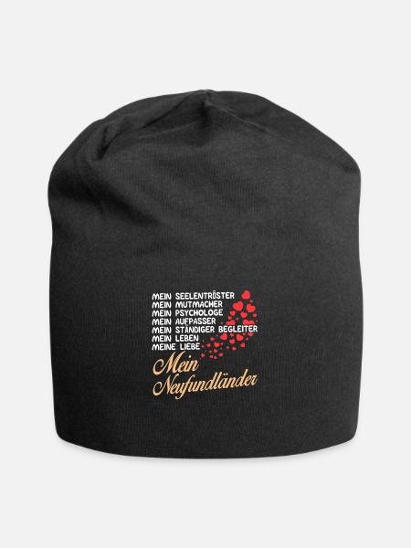 Neufundländer - Mein - Jersey-Beanie - Schwarz