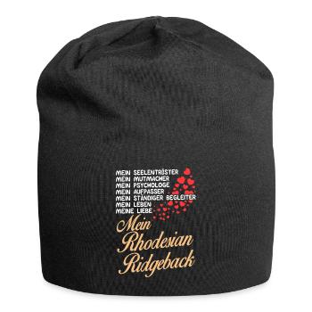 Rhodesian-Ridgeback- Mein - Jersey-Beanie - Schwarz - Vorne