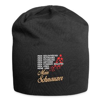 Schnauzer - Mein - Jersey-Beanie - Schwarz - Vorne