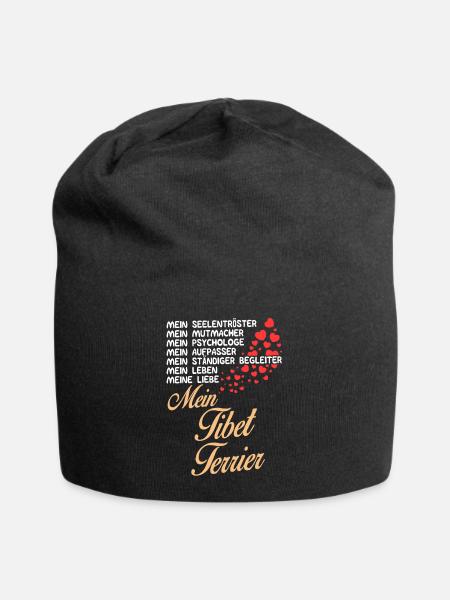 Tibet-Terrier - Mein - Jersey-Beanie - Schwarz