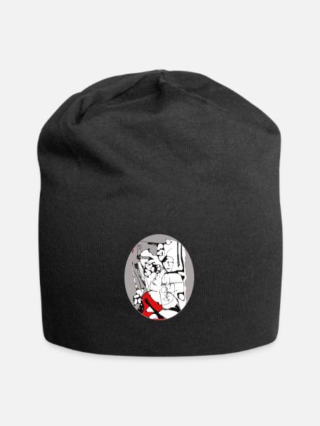 Freiheit der Interpretation 3 - Jersey-Beanie - Schwarz