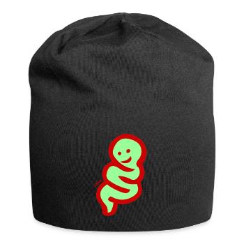 be happy - Jersey-Beanie - Schwarz - Vorne