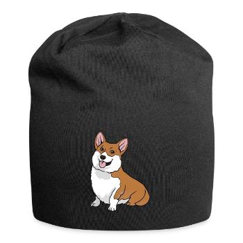 Pembroke Welsh Corgi Cardigan chien - Bonnet en jersey - noir - Devant