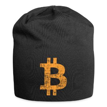 Bitcoin - Jersey-Beanie - Schwarz - Vorne