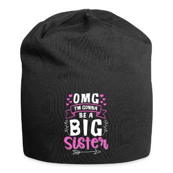 OMG I'm Gonna Be A Big Sister - Jersey Beanie - black - Front