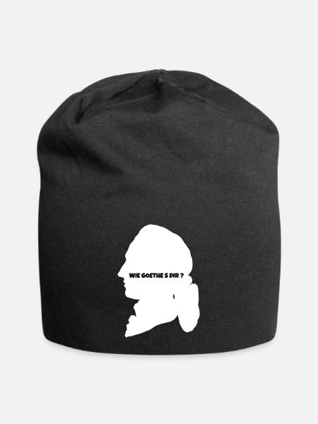 wie goethe - Jersey-Beanie - Schwarz