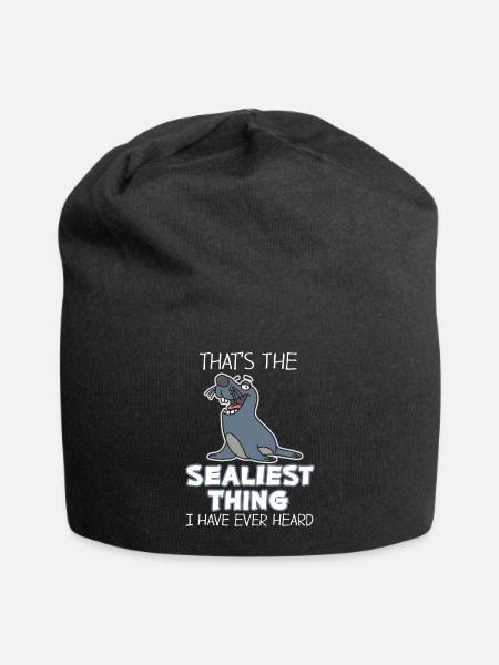 Seehund - Jersey-Beanie - Schwarz