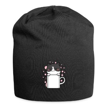 Kitty Kawaii Cute Kawaii Cat - Jersey Beanie - black - Front