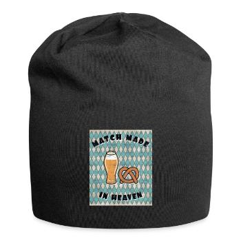 Bretzel cadeau boulangerie cadeau bretzel boulanger - Bonnet en jersey - noir - Devant