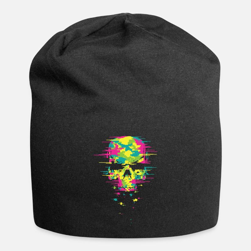 Techno skull - Jersey Beanie - black