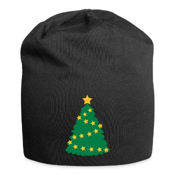 Sapin de Noël - Bonnet en jersey - noir - Devant