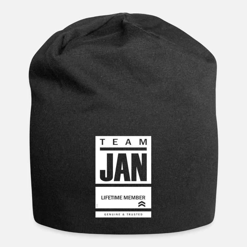 Name Jan - Jersey-Beanie - Schwarz