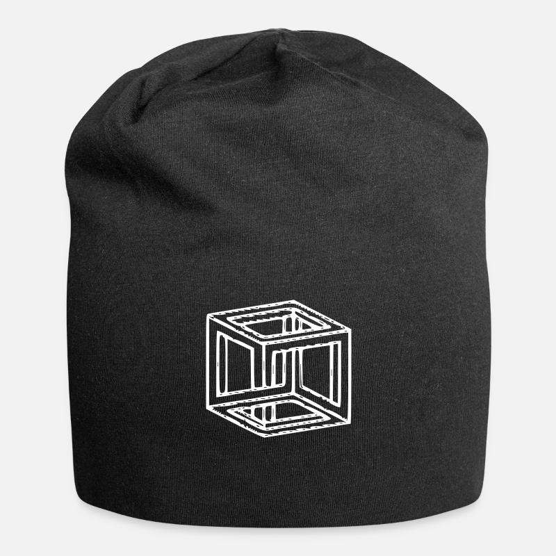 Illusion optical illusion hallucination spell - Jersey Beanie - black
