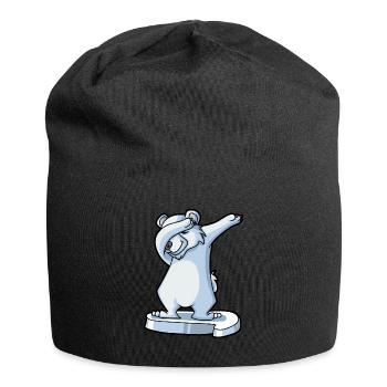 Dabbender polar bear - Jersey Beanie - black - Front