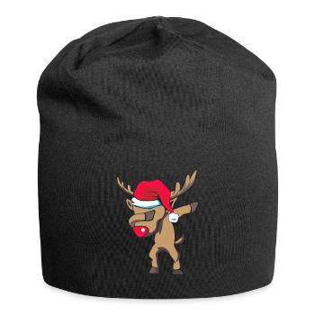 dabbing Rudolph as a gift for Christmas - Jersey Beanie - black - Front