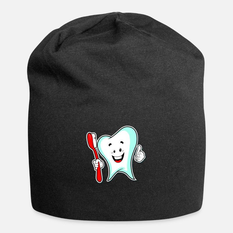 tooth - Jersey Beanie - black