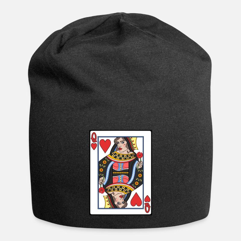 Dame de coeur - Jersey-Beanie - Schwarz