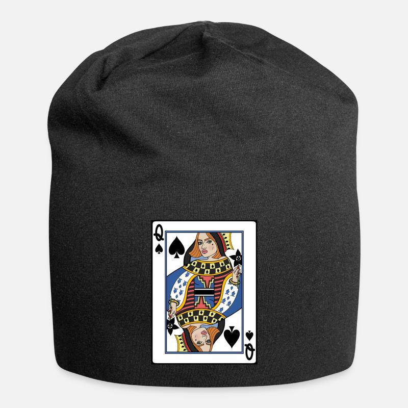 Pik-Dame - Jersey-Beanie - Schwarz