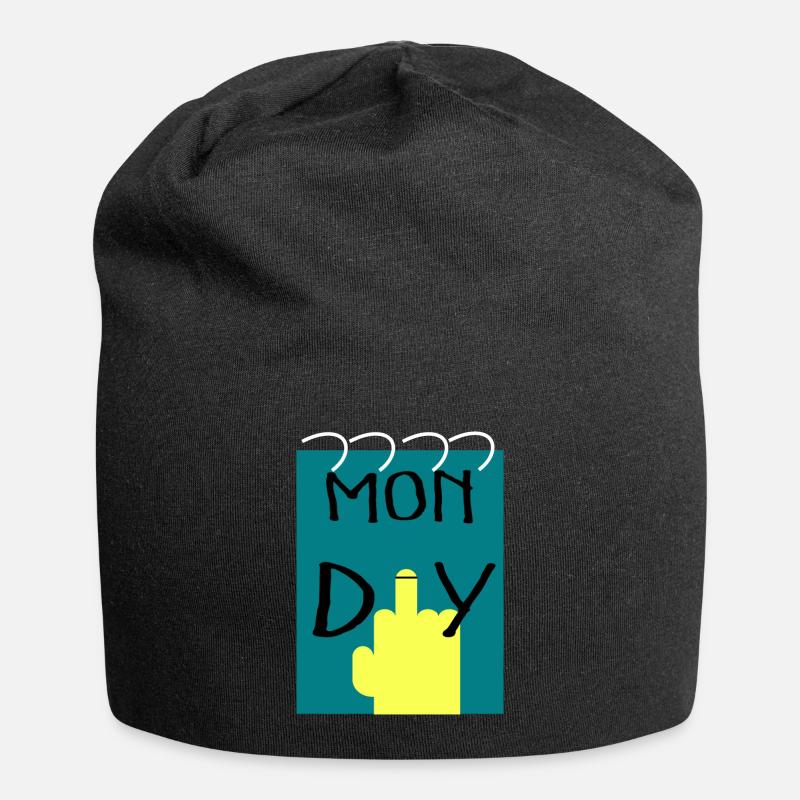 This is My I Hate Monday shirt - Jersey Beanie - black