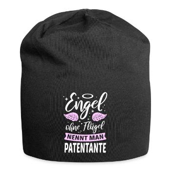 Angel without wings is called godmother - Jersey Beanie - black - Front