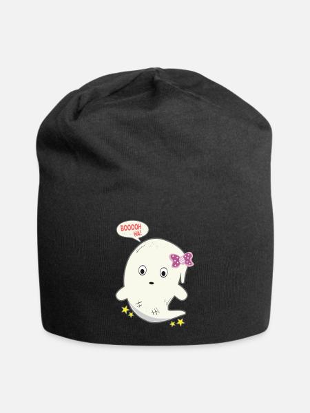 Niedliches Gespenst Geist Geschenk - Jersey-Beanie - Schwarz