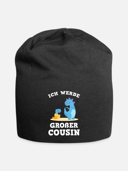 ICH WERDE GROßER COUSIN - Jersey-Beanie - Schwarz