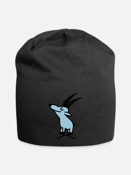 lustiger Steinbock - Jersey-Beanie - Schwarz