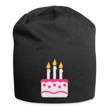 Birthday cake - Jersey Beanie - black - Front