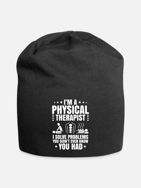 Physiotherapie Physiotherapeut Physiotherapeutin - Jersey-Beanie - sort